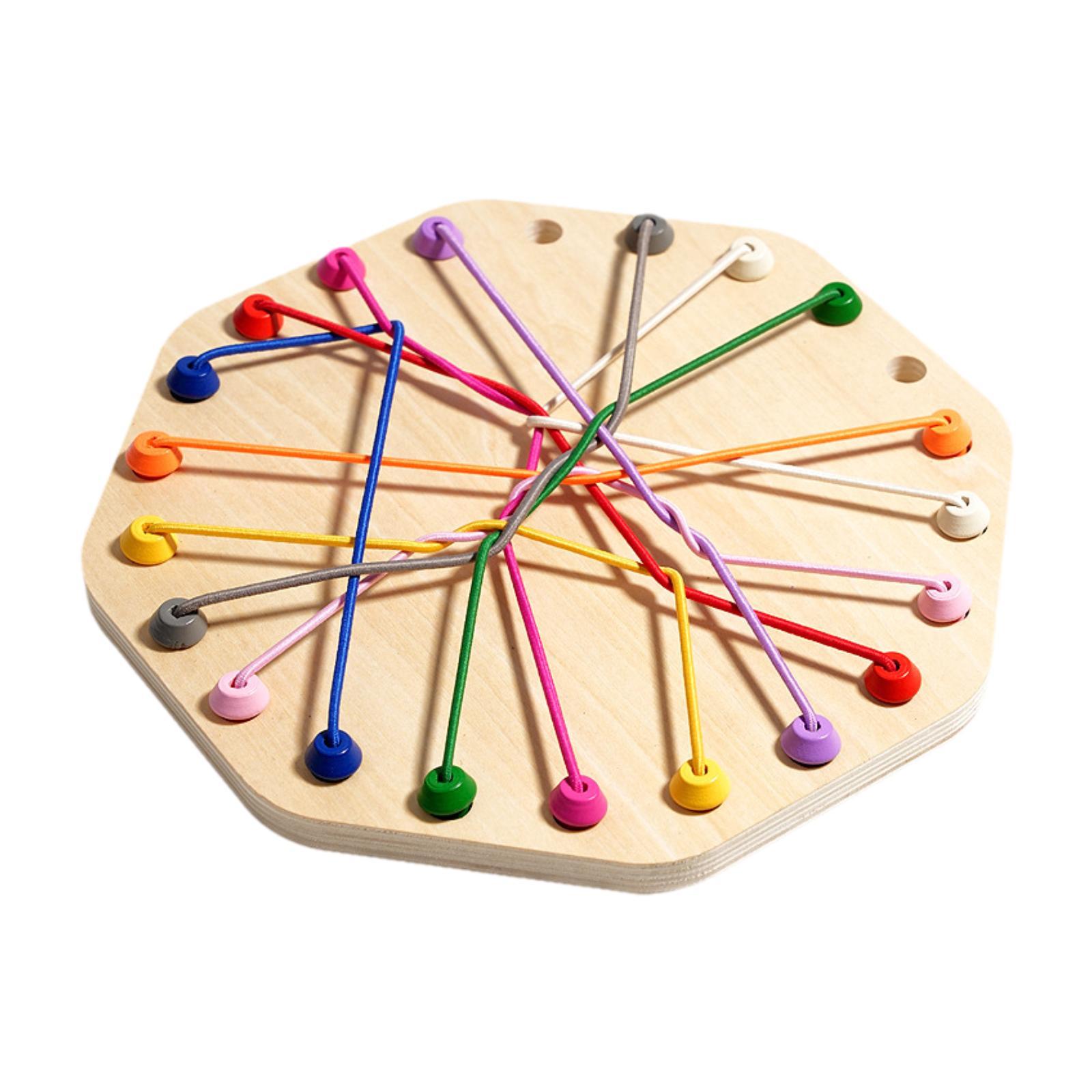 Bothyi - Toy De Cuerda Undangling Toy Educational Rope Knots Clasificando Juguete Para Niños Pequeños Forma Octogonal