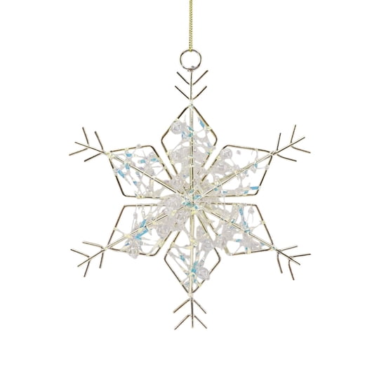 Colgante Copo De Nieve Dorado Claro 16,5 Cm Holiday Time