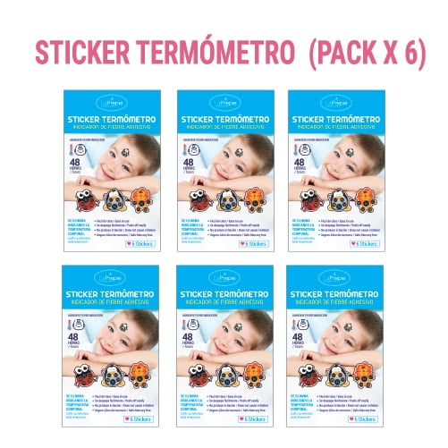 Termómetro Infantil Sticker Pack 6 Unidades