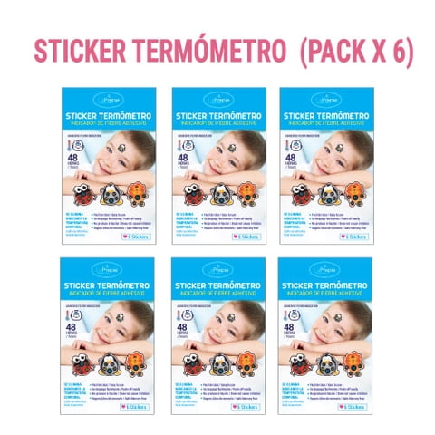 La Prepie - Termómetro Infantil Sticker Pack 6 Unidades