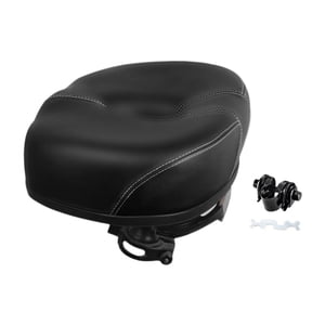 Ioensy - Sillín De Bicicleta Eléctrica Con Amortiguación Gruesa Y Sin Punta, Color Negro