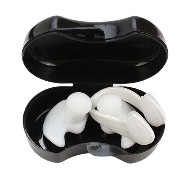 Juego De Tapones Para Los Oídos Y Pinzas Para La Nariz Para Entrenamiento, Tapones Para Los Oídos Y La Nariz, Para Adultos, Color Blanco