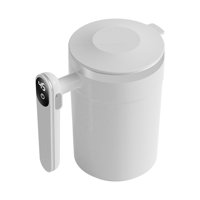 Xusx111 - Taza De Café Con Agitación Automática Para Mezclar Fácilmente | Usb Recargable Con Interior De Acero Inoxidable 304, Tapa De Silicona, Ideal Para Café, Cacao, Leche (Blanco 400Ml)