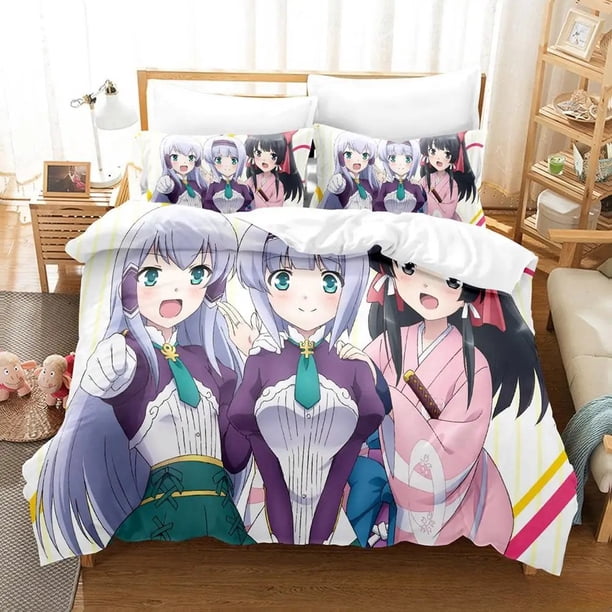 Anime In Another World with My Smartphone Bedding Set Single Twin Full Size Bed Set Adult Kid Bedroom Duvetcover Sets Bed Sheets