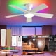 thumbnail image 1 of Ventilador de techo Homlit 107 cm RGB, app y control remoto, blanco, 1 of 9
