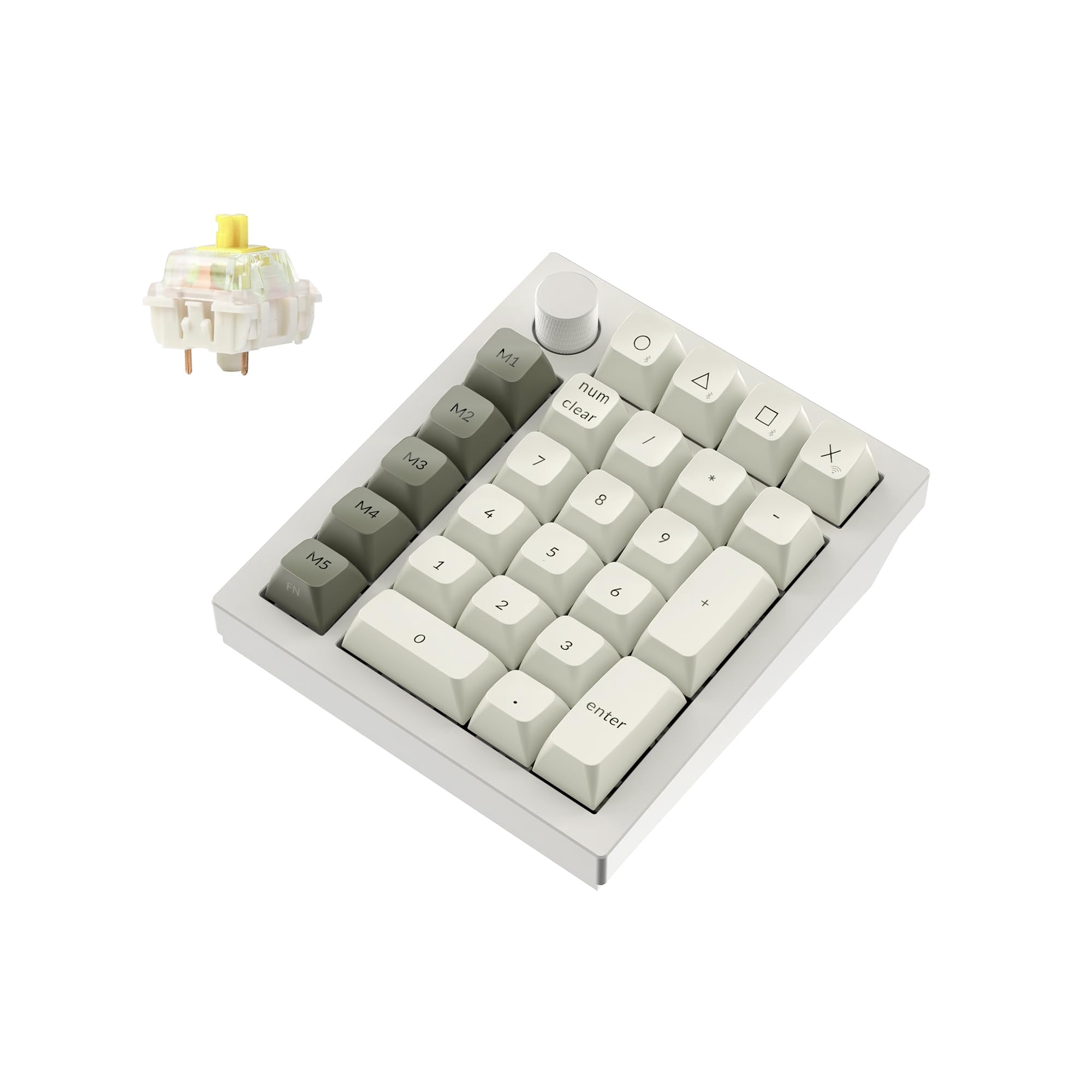 Keychron - Teclado Numérico Mecánico Personalizado Q0 Max Inalámbrico Blanco