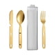 thumbnail image 2 of 3 Uds Utensilios Para Acampar Cubiertos Cuchara Tenedor Cuchillo Para Supervivencia Barbacoa Mochilero Dorado, 2 of 3