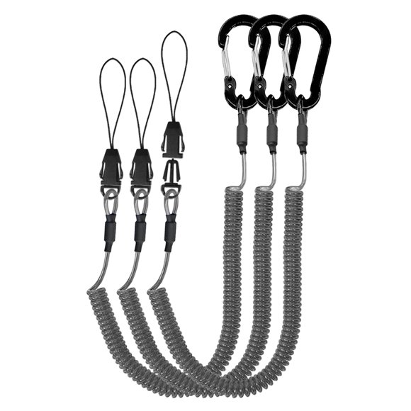 Cordón Retráctil para Herramientas Lix&Rix 36 cm‑150 cm 7 kg Negro Pack de 3