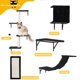 thumbnail image 5 of Escalador moderno para gatos Cat Furniture ESOTTE, montado en la pared, negro, 5 of 7