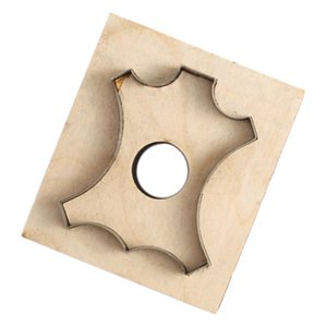 Bothyi - Hoja De Acero Japonesa, Molde Para Recortar Bricolaje, Regla De Madera, Etiqueta Colgante L 72X60Mm