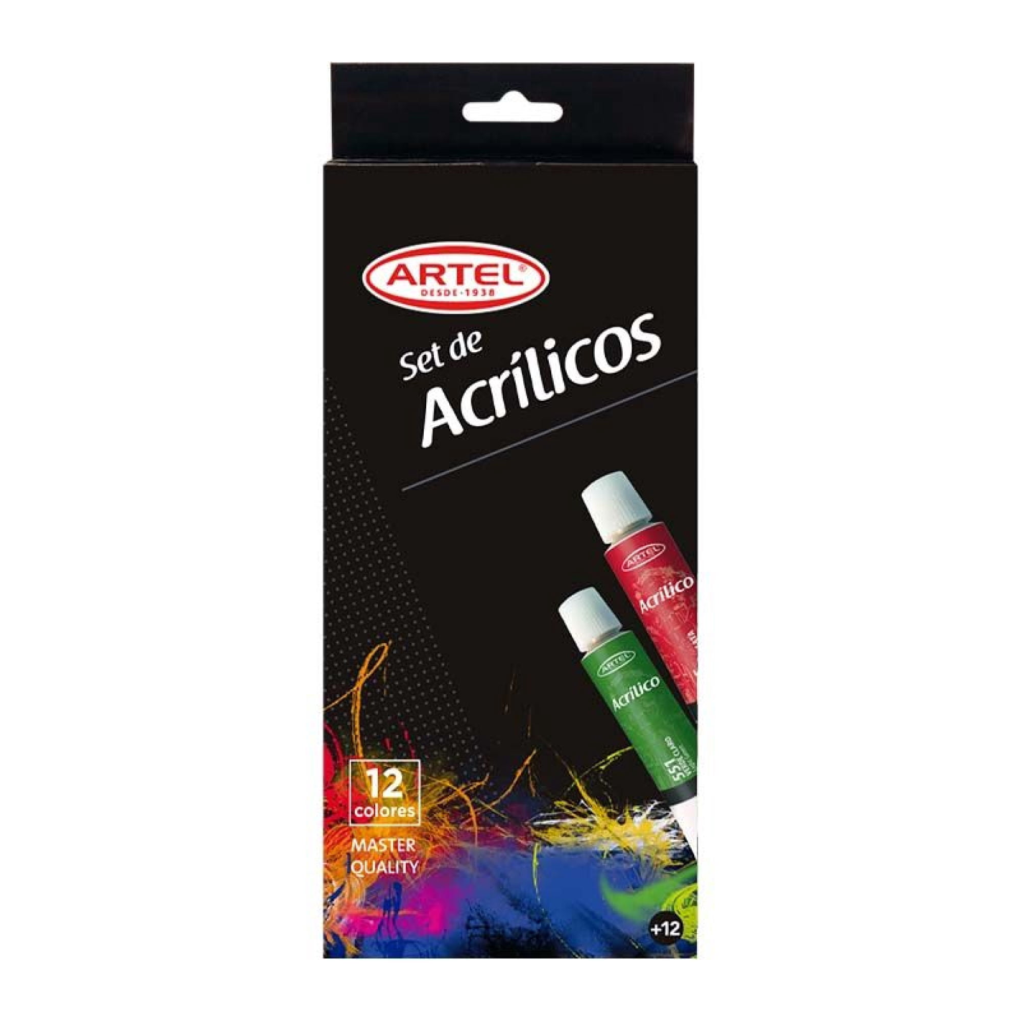 Pinturas Acrílicas Artel 12 Ml, Set 12 Colores