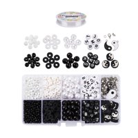 Magideal - Cuentas De Arcilla Polimérica, Accesorios Para Hacer Joyas, Dijes En Blanco Y Negro Para Pulseras, Cadenas, Cuentas Espaciadoras De Disco, 898 Piezas