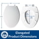 thumbnail image 3 of Asiento de inodoro Bemis 7800TDG, resistente, alargado, blanco, 3 of 8