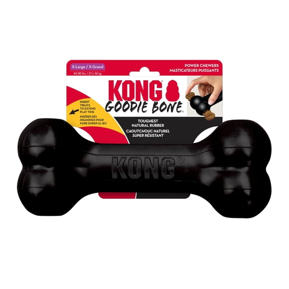 Dog Toy Extreme Goodie Bone Para Power Chewers Xl Color Negro