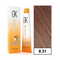 Gkhair - - Tintura Cream Color Permanente Vegana 100Ml + Oxidante - 8.31 Rubio Claro Cenizo Dorado