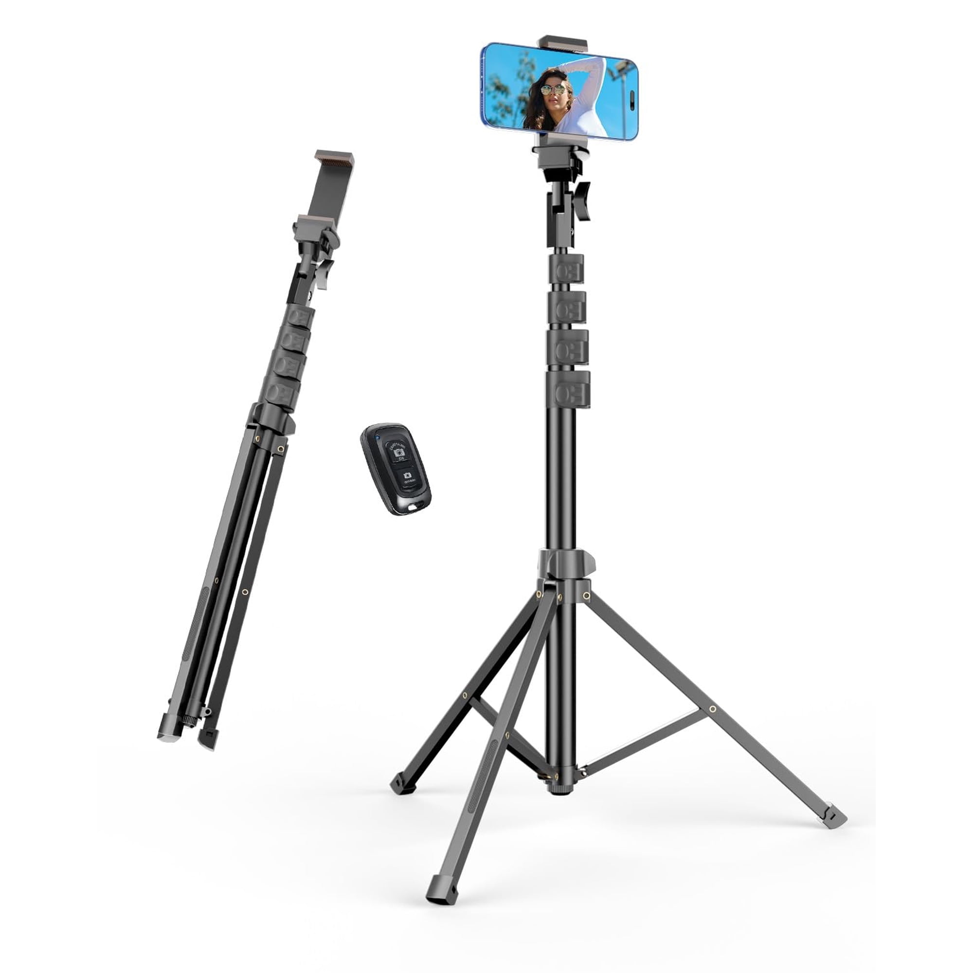 Soporte De Trípode Para Teléfono Celular Emart De 62 Pulgadas, Ajustable Con Control Remoto