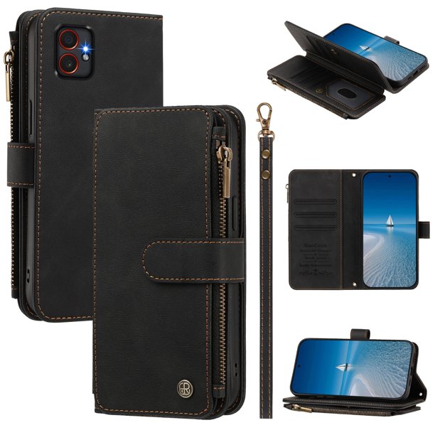 Funda Samsung Galaxy XCover 7 Pro con Cremallera, Negro