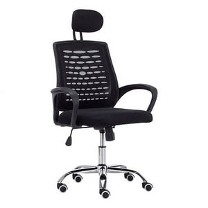 Klik Muebles - Silla Oficina Simply Mesh Negra Con Apoyabrazos Y Cabeza
