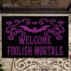 thumbnail image 4 of 1pc Haunted Mansion Door Mat Halloween Decor Bat Bath Mat Welcome Foolish Mortals Non-Slip Entrance Rug Carpet For RV Floor Washable Welcome Mat, 4 of 4