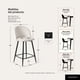thumbnail image 4 of Pack 2 Taburetes Pisos Bar Cocina Sillas Altas Acolchado 65 cm Sora Felpa Beige, 4 of 8