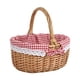 thumbnail image 3 of Cesta De Picnic De Mimbre Cesta De Regalo Decorativa Resistente Para Cocina Dormitorio Playa M Rojo Blanco, 3 of 5