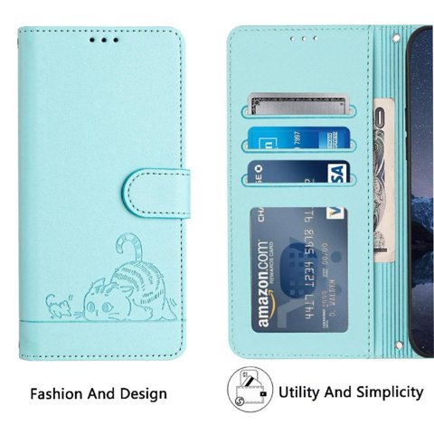Funda Tipo Cartera Foxdock Para Oppo Find X5 Pro Con Soporte, Ranuras, Rfid, Diseño De Gato