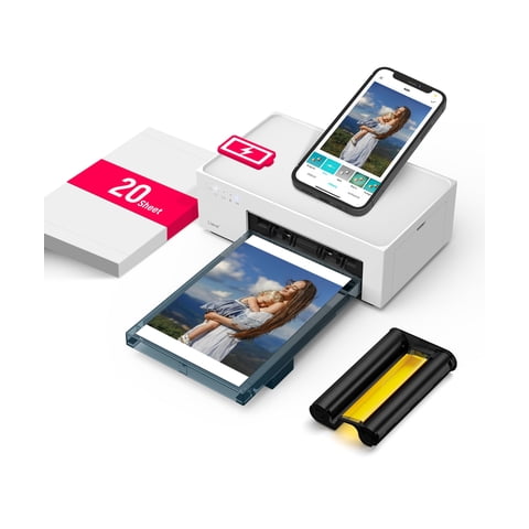 Liene - Impresora Fotográfica White M200 Inalámbrica Para