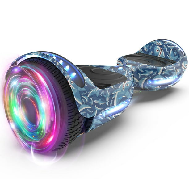 Hoverboard skate eléctrico con altavoz inalámbrico y luces LED adecuado para niños, niñas y niños para uso en interiores y exteriores