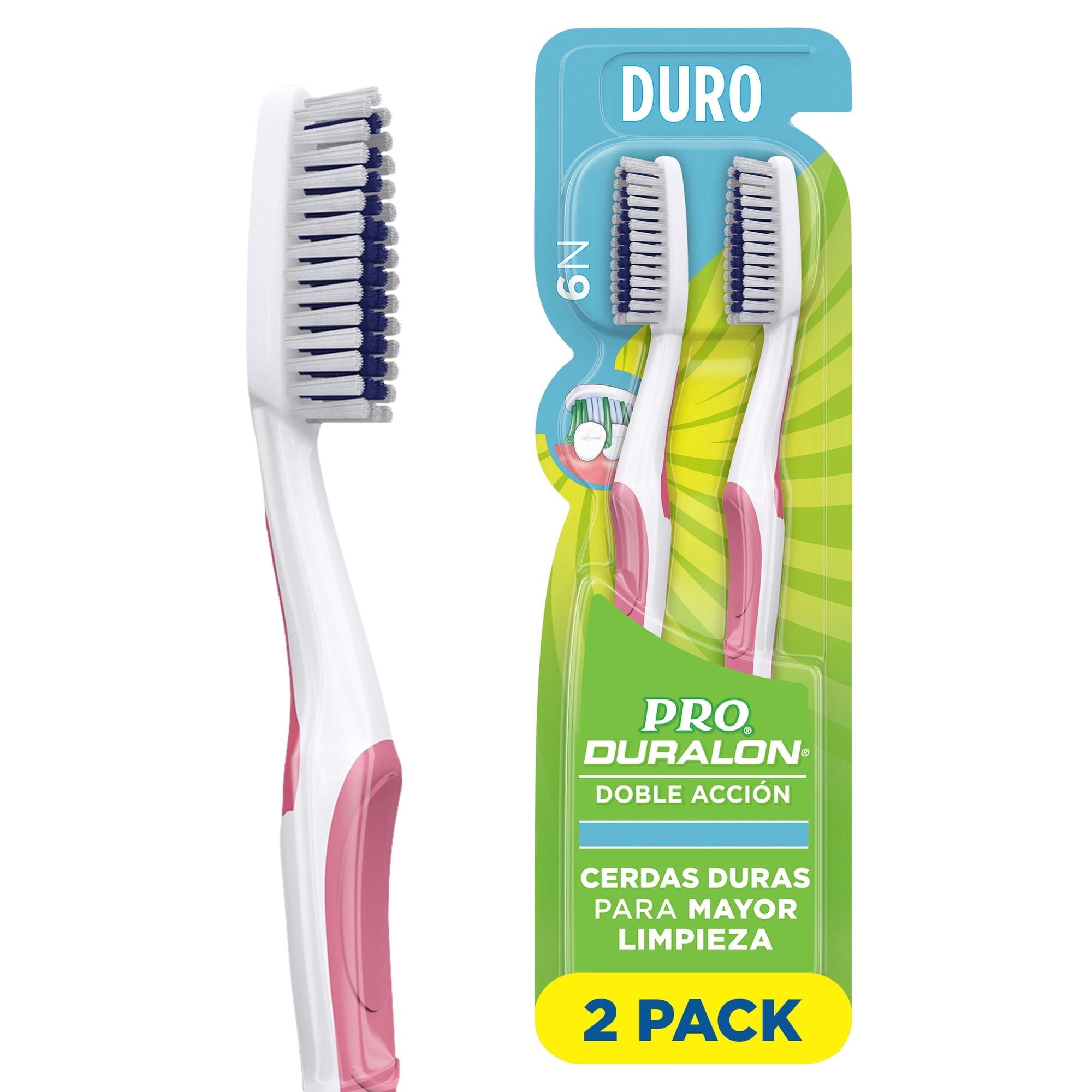 Cepillo Dental Cerdas Duras Pro Doble Acción 6m 2 Un 1 Un Duralon
