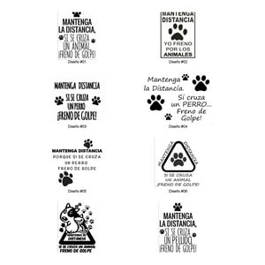 Rienda Libre - Sticker Mantenga Distancia Si Se Cruza Animal Freno Auto