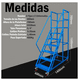 thumbnail image 2 of Escalera Industrial Tipo Avión 6 Peldaños 1,5m + Plataforma Azul, 2 of 12