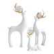 thumbnail image 1 of 3x estatuas de alce navideño, figuras de renos, decoración de ciervos a granel, estatua de Animal para inauguración de la casa, Día de Acción de Graci Blanco, 1 of 5