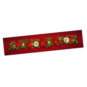 Magideal - De Mesa Navideño, Decoración Navideña, Rojo, Decorativo, Rústico, Lavable, Decoración Navideña, Mantel Para Escritorio, Mesa De Comedor De Estilo A