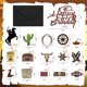 thumbnail image 4 of Adornos para pastel de vaquero con sombrero brillante Pretyps, 31 piezas, para cumpleaños, 4 of 7
