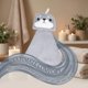 thumbnail image 3 of REGALWOVEN 1 Paquete de Toalla de Mano Colgante de Animal, Suave Absorbente de Secado Rápido, Toalla Decorativa Linda para Cocina, Baño Gris Shiba Inu 15" x 8", 3 of 6