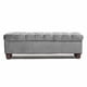thumbnail image 1 of Banqueta Capitone Felpa Gris, 1 of 2