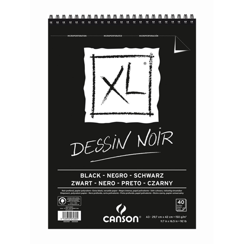 Croquera Dibujo Canson Xl Negra 150Gr A3