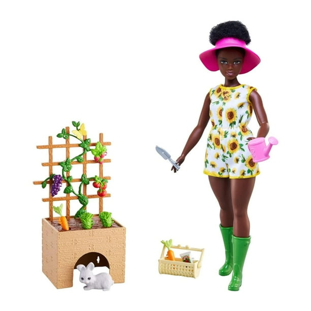 Juguete Set Barbie Jardineria Y Mascota Accesorios