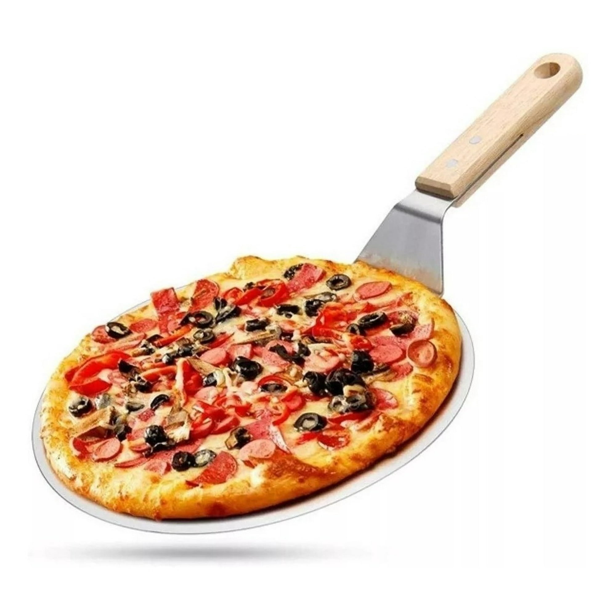 Genérico - Pala De Pizza Espátula Paleta Horno Acero Inox Mango Madera