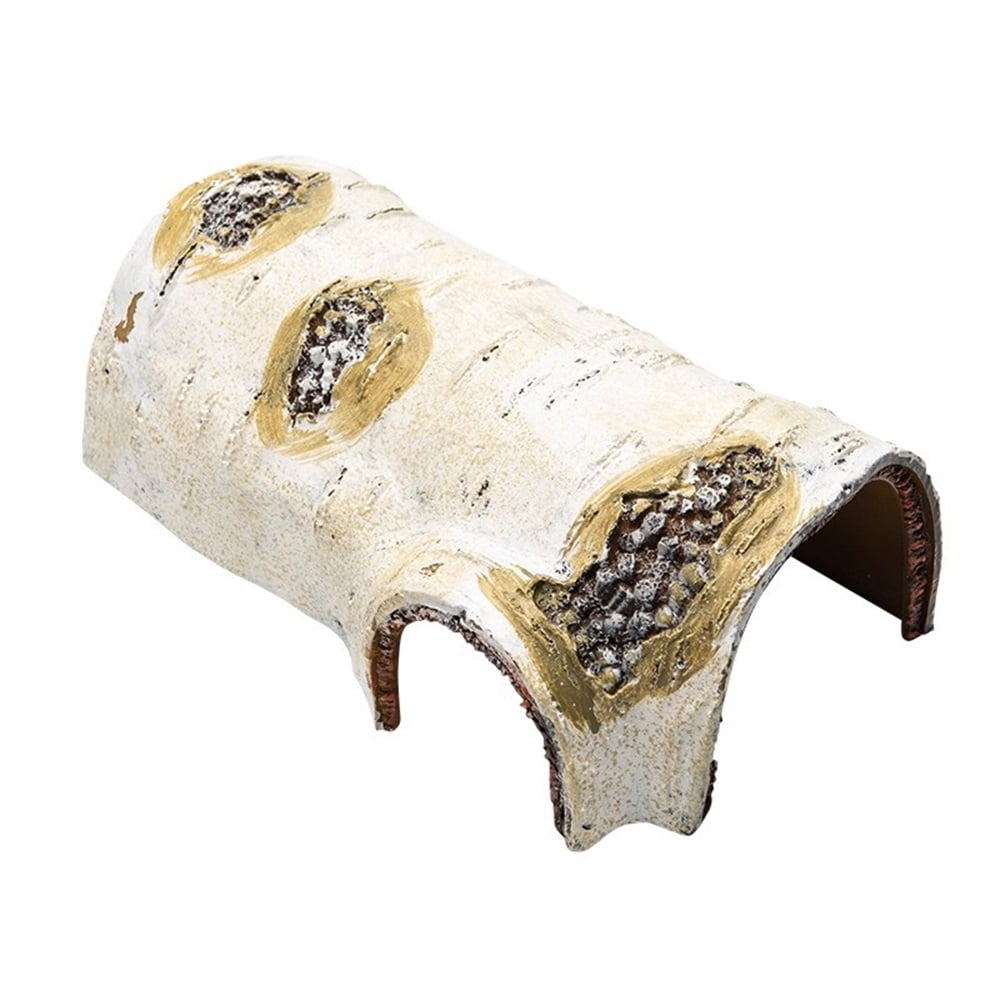 Xusx111 - Reptil Ocultar Cuevas Grandes Simulación Árbol Escondite Serpiente Ocultar Leopardo Gecko Terrario Planta Plástica Hojas Ornamento Hábitat Refugio Decoración Para Lagarto Eremita Cangrejo Ar