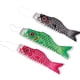 thumbnail image 1 of 3 Piezas Manga De Viento Japonesa Carpa Bandera Koi Nobori Pez Vela Rosa Verde Negro 100 Cm, 1 of 5