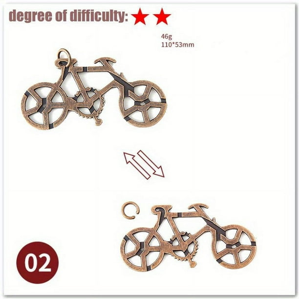 Classic IQ Metal Brain Teaser Magic Baffling Puzzles Game Toys For Children Adults Funny Gifts