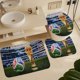 thumbnail image 5 of FIFA Juego de 3 alfombras de baño de coral fleece: tapete de baño + alfombra de inodoro en forma de U + funda de tapa de inodoro en forma de O, 5 of 6