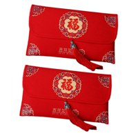 Bothyi - 2X Año Nuevo Chino Bolsa Sobre Rojo Boda Para Dote Festival De Primavera De China Jixiang