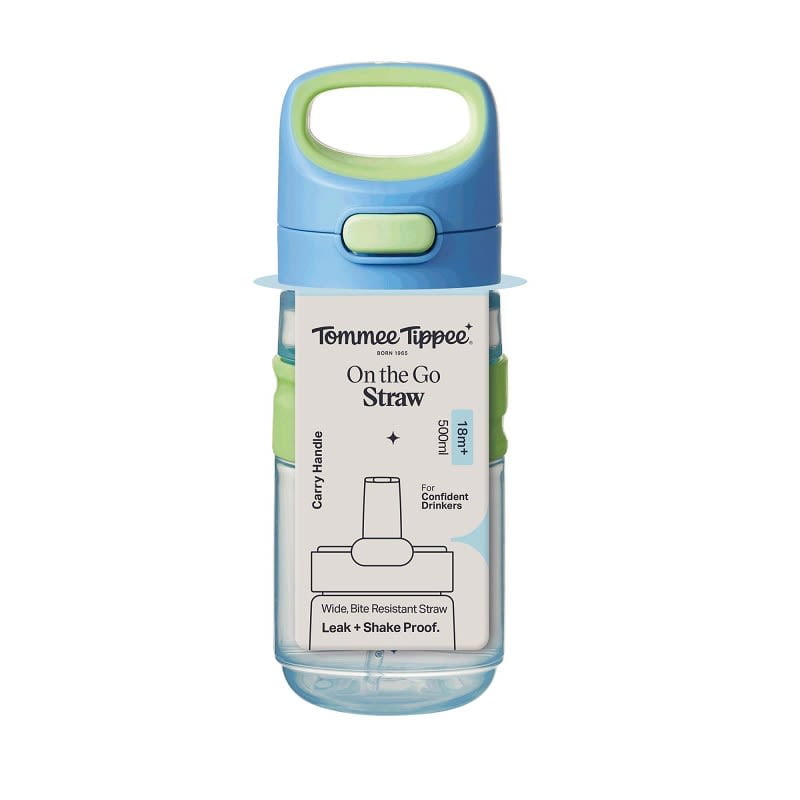 Tommee Tippee - Vaso Con Bombilla De Silicona 500 Ml On The Go 18 Meses+