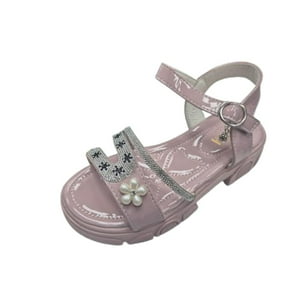 Vinnys Outlet - Sandalia Perlita Niña Brillante Rosado