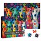 thumbnail image 2 of Rompecabezas Larkipuzz con pintura colorida de perros, 1000 piezas, 2 of 7