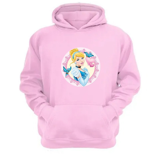 Genérico - Polerón Canguro Cenicienta Rosa Talla Xs Unisex