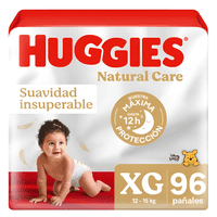 Pañales Huggies Natural Care Talla Xg 96 Un
