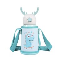 Total E-Commerce - Botella De Agua Portatil 500Ml Dino Kawaii Azul Infantil